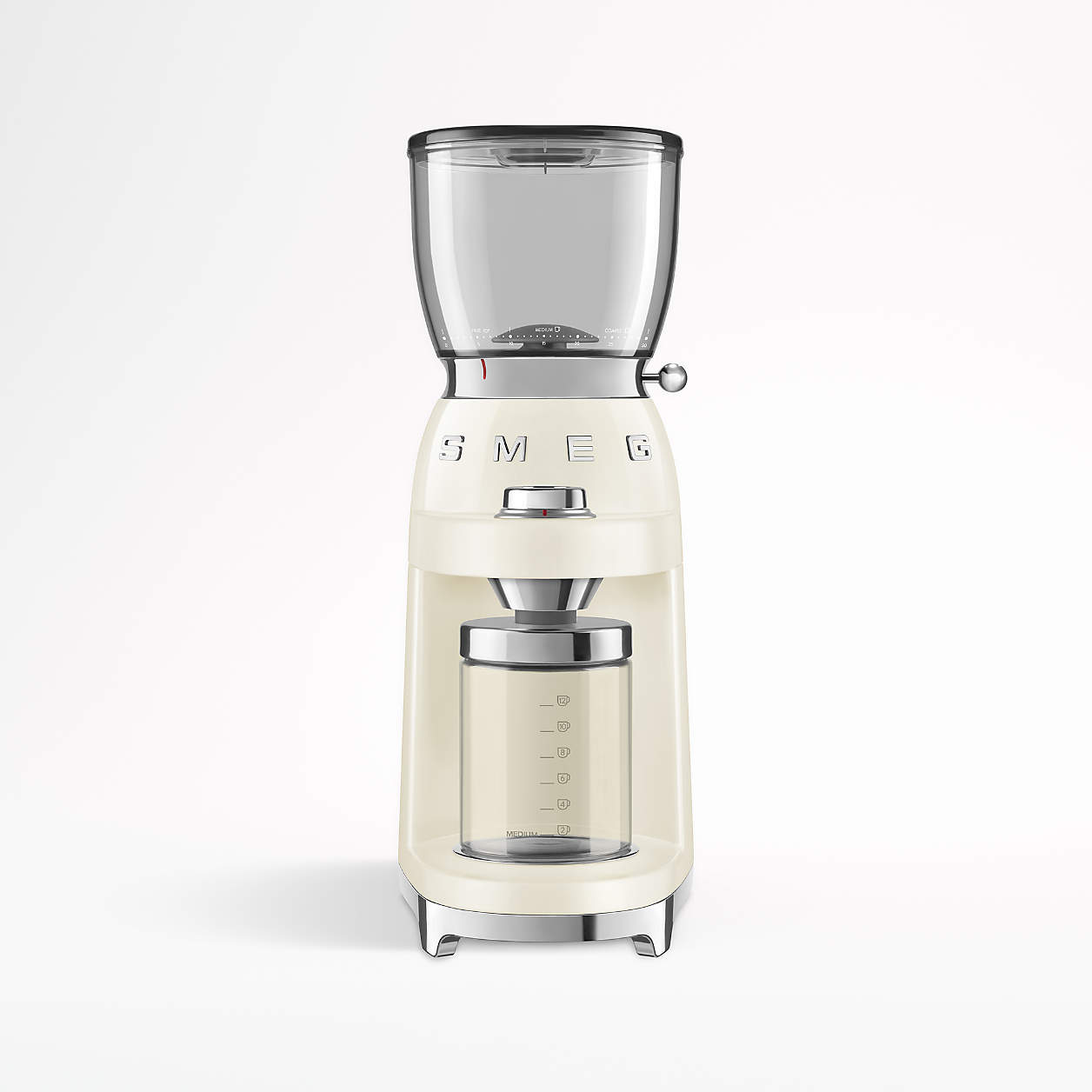 Smeg Cream Coffee Grinder + Reviews Crate & Barrel