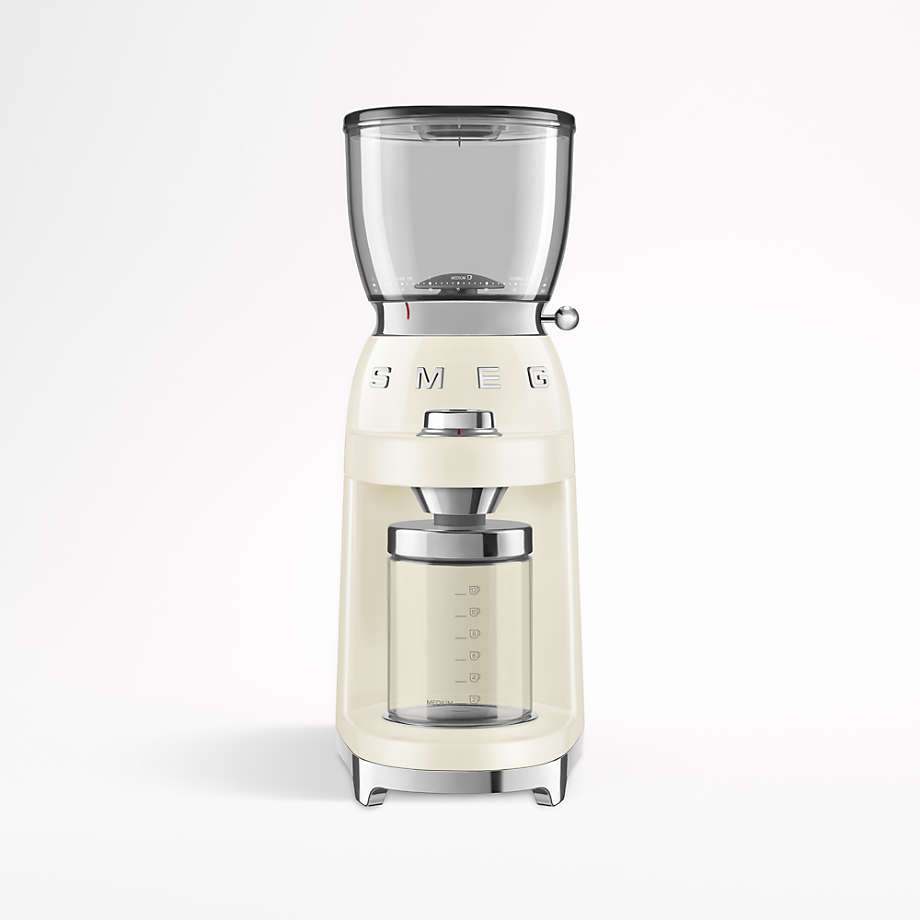 Smeg Cream Coffee Grinder + Reviews Crate & Barrel