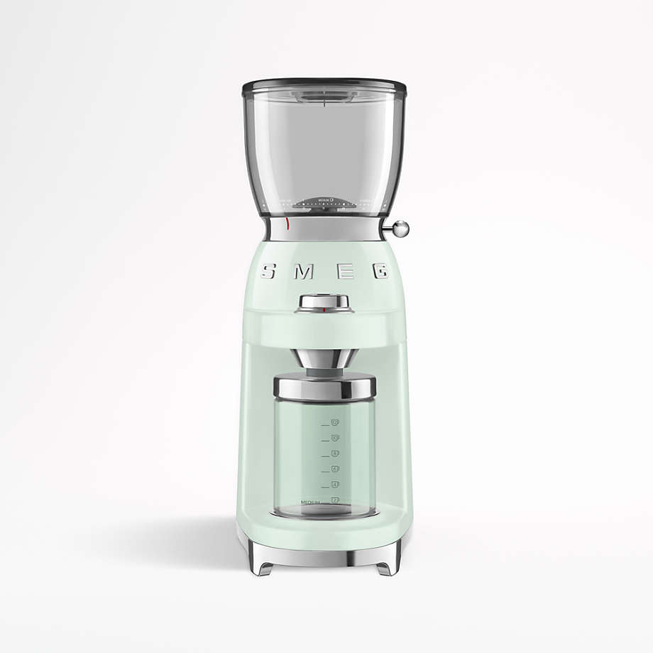 Smeg Pastel Green Conical Burr Coffee Grinder + Reviews | Crate & Barrel