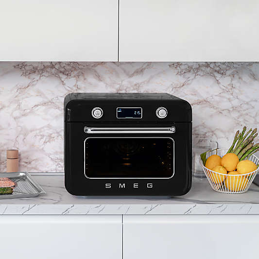 SMEG Black Countertop Air Fry Oven With Steam