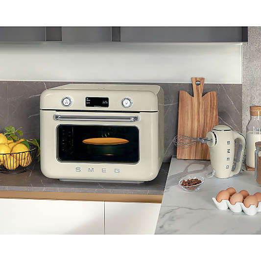 SMEG Cream Countertop Air Fry Oven With Steam