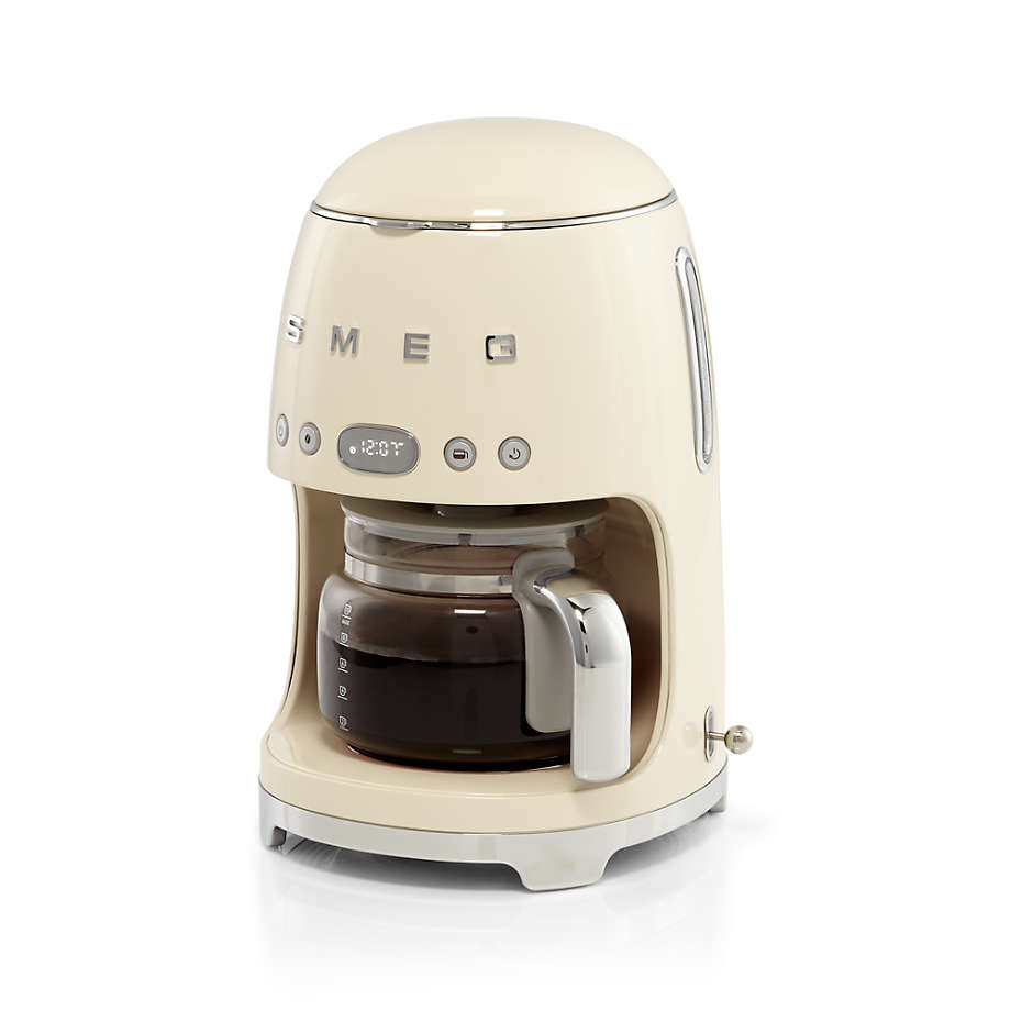  Smeg 50's Retro Style Aesthetic Drip Filter Coffee Machine, 10  cups, Black: Home & Kitchen