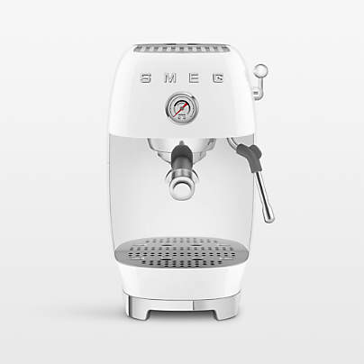 SMEG White Semi-Automatic Espresso Machine with Cold Brew