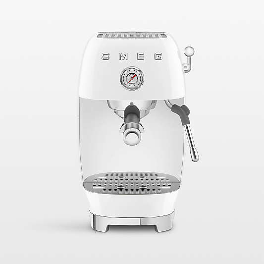 SMEG White Semi-Automatic Espresso Machine with Cold Brew