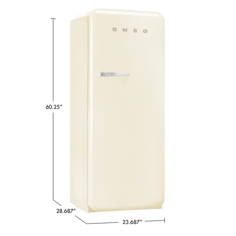 SMEG FAB 28 Full-Size Cream Right-Hinge Refrigerator - image 2 of 5