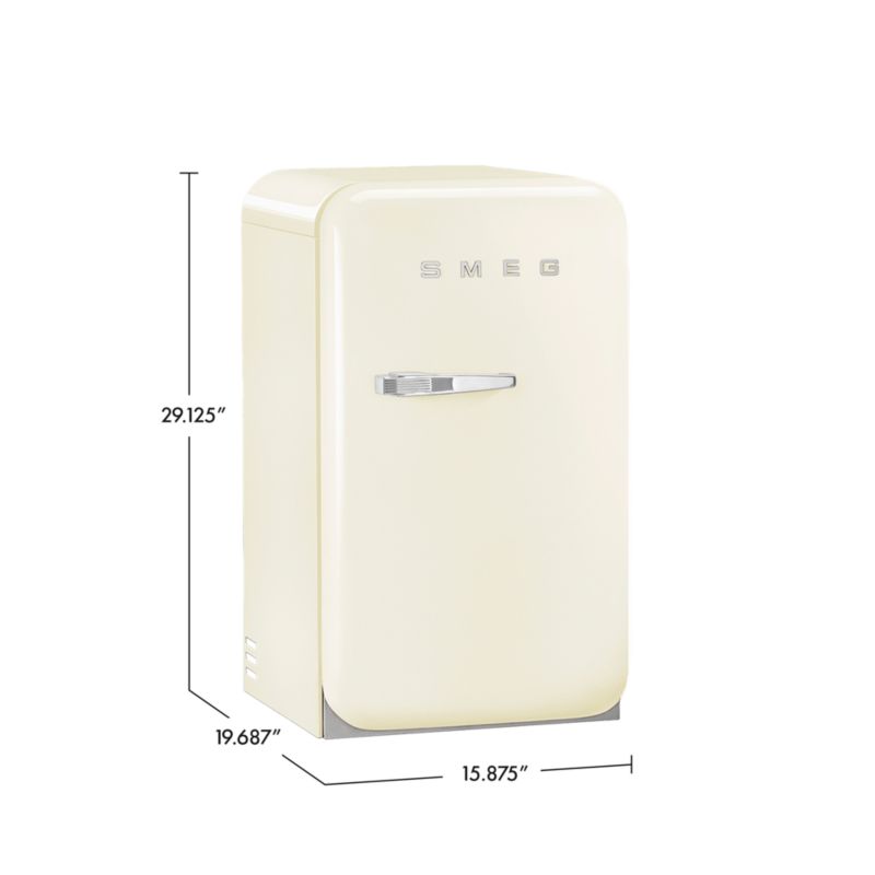 SMEG FAB 5 Cream Mini Right-Hinge Refrigerator - image 2 of 5