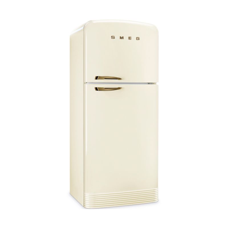 SMEG FAB50 Cream and Brass Right-Hinge Refrigerator - image 3 of 4