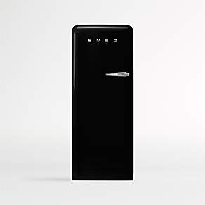 Smeg Black Two-Door Right-Hinge Refrigerator