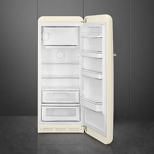 SMEG FAB 28 Full-Size Cream Right-Hinge Refrigerator