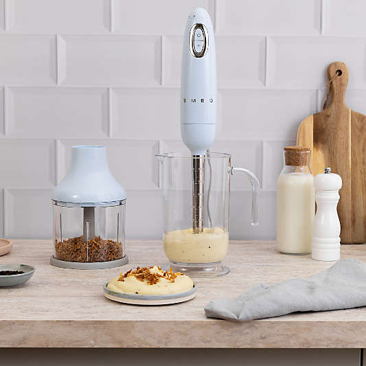 SMEG Pastel Blue Hand Blender with Accessories