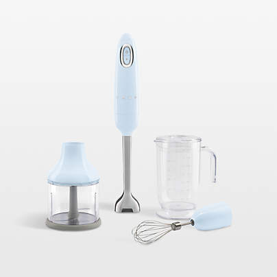 SMEG Pastel Blue Hand Blender with Accessories