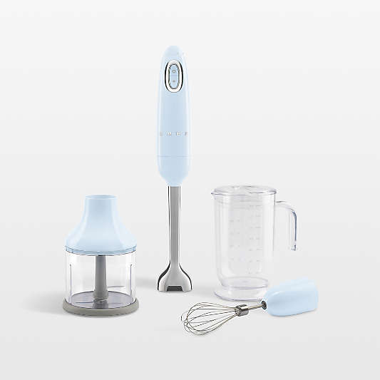 SMEG Pastel Blue Hand Blender with Accessories