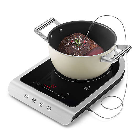 SMEG Matte Black Portable Induction Cooker