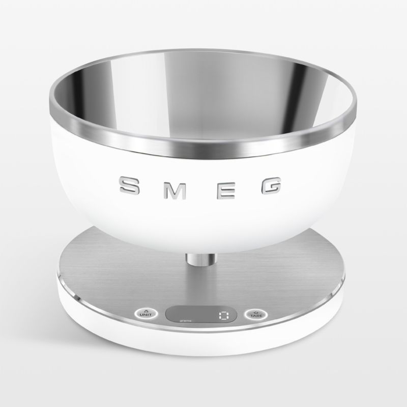 SMEG Matte White Contemporary Kitchen Scale - image 0 of 7