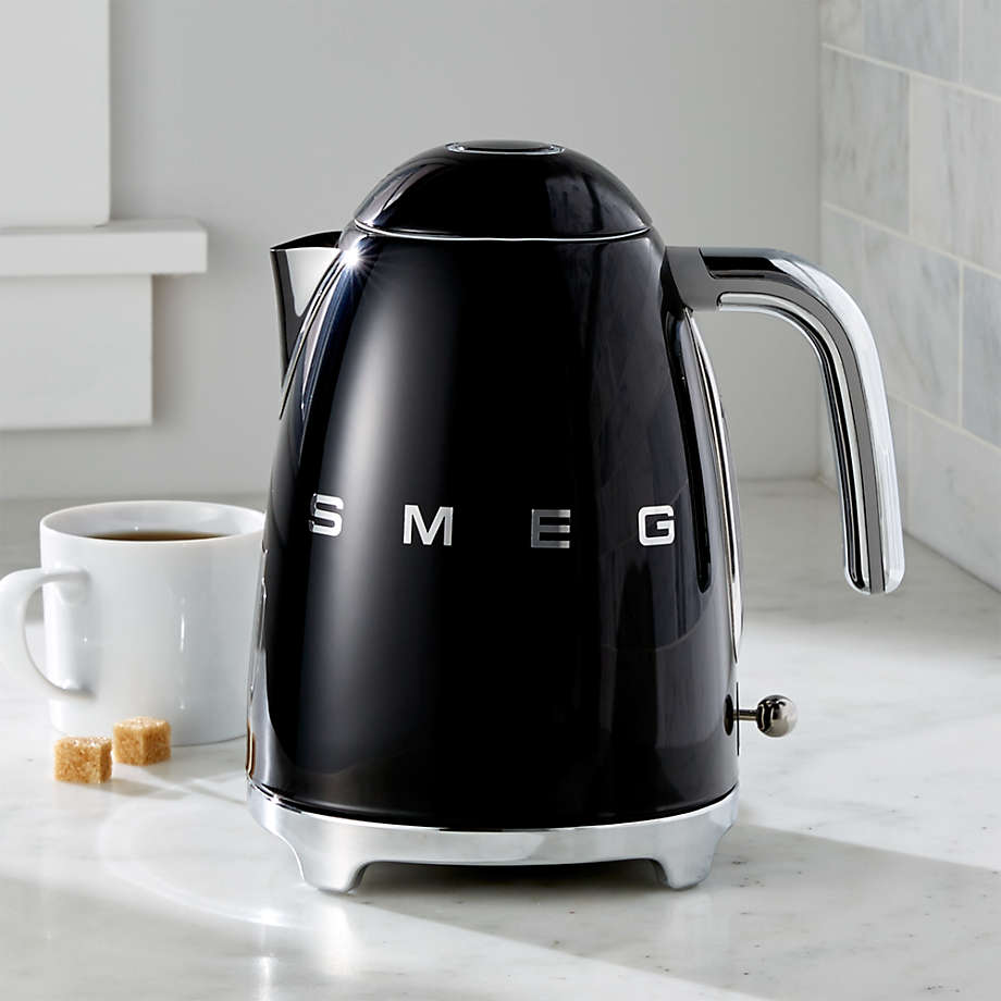 Smeg Black Retro Electric Tea Kettle + Reviews | Crate & Barrel