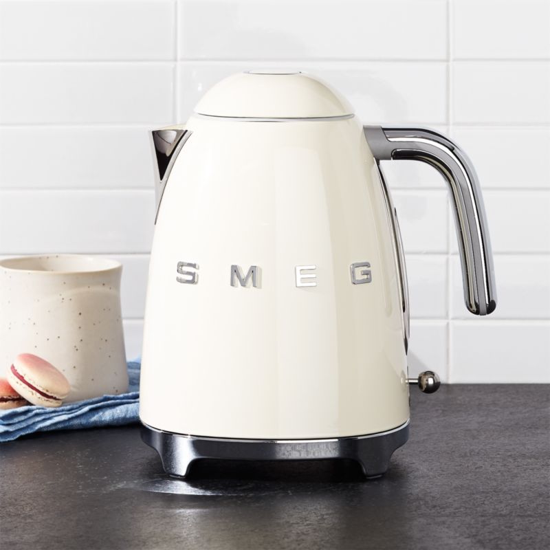 Smeg Cream Retro Electric Tea Kettle + Reviews | Crate & Barrel