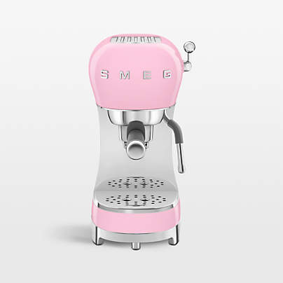 SMEG Pink Retro Manual Espresso Machine