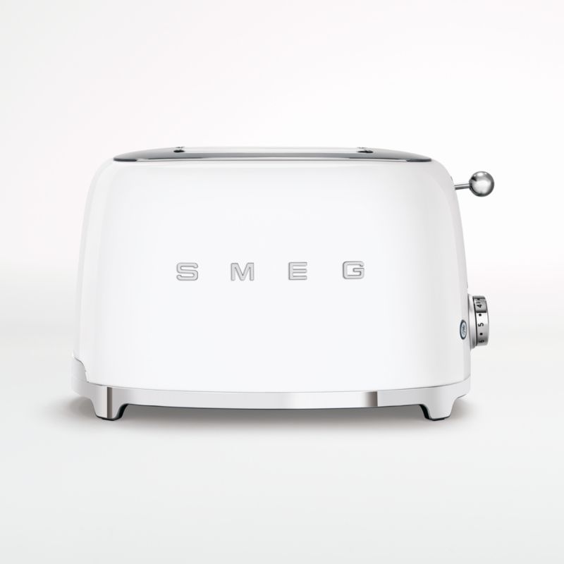 Openlijk Op tijd Geurig Smeg Matte White Toaster + Reviews | Crate & Barrel