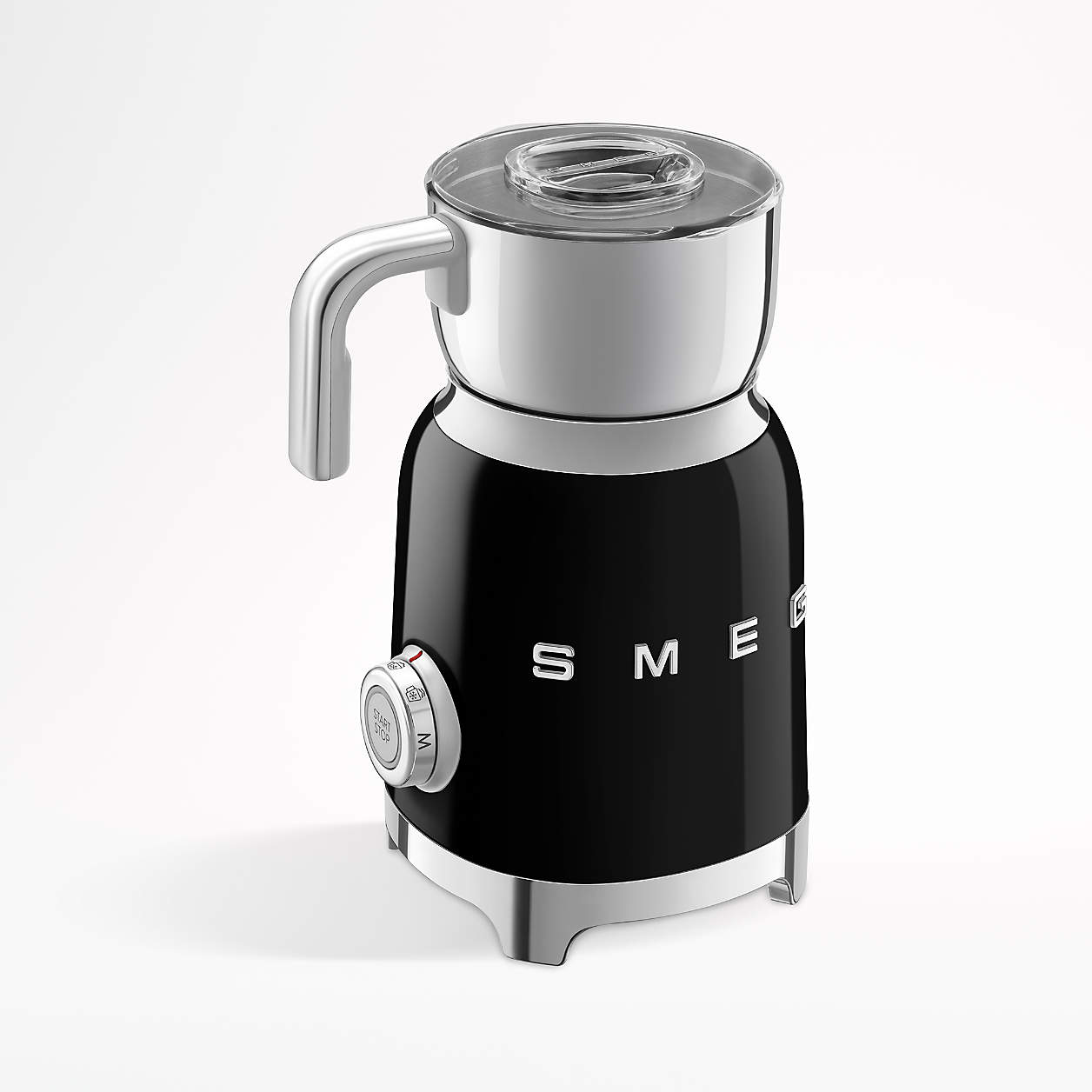 Smeg Black Milk Frother + Reviews Crate & Barrel