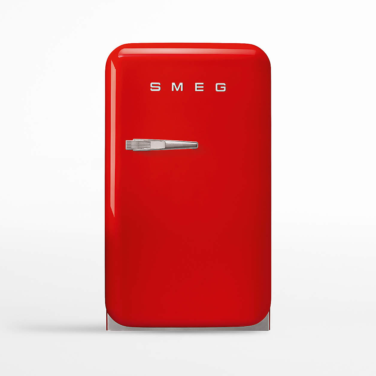 Smeg Red Mini Right-Hinge Refrigerator | Crate & Barrel