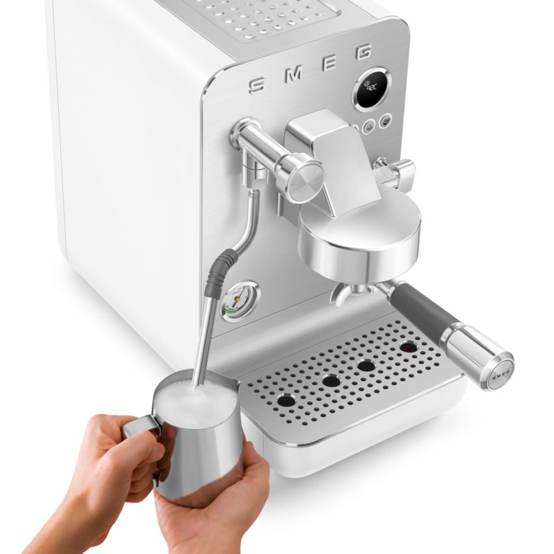 SMEG Semi-Professional Espresso Machine in Matte White - image 5 of 8