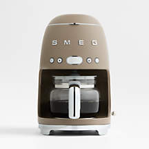 SMEG Matte Mocha Drip Coffee Maker | Crate & Barrel