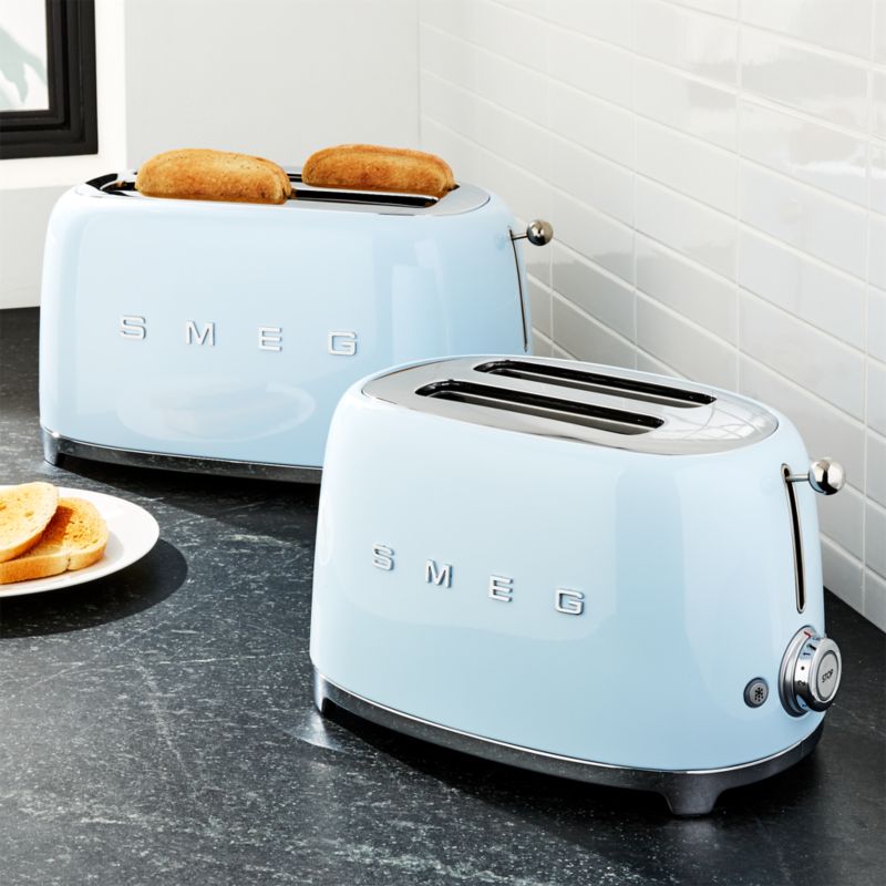 SMEG Pastel Blue 4-Slice Toaster - image 1 of 10