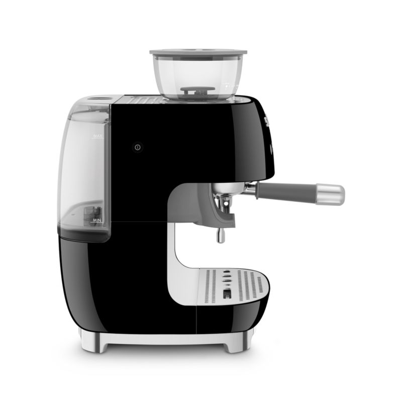 SMEG Black Semi-Automatic Coffee and Espresso Machine with Milk Frother - image 4 of 5