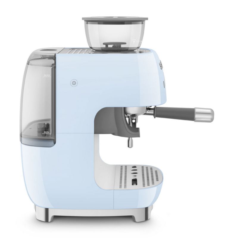 SMEG Pastel Blue Semi-Automatic Coffee and Espresso Machine with Milk Frother - image 1 of 5