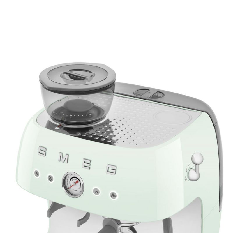 SMEG Pastel Green Semi-Automatic Coffee and Espresso Machine with Milk Frother - image 4 of 5