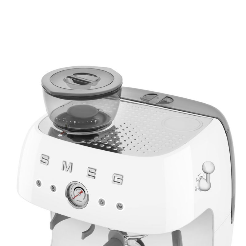 SMEG White Semi-Auto Coffee and Espresso Machine with Milk Frother - image 4 of 6