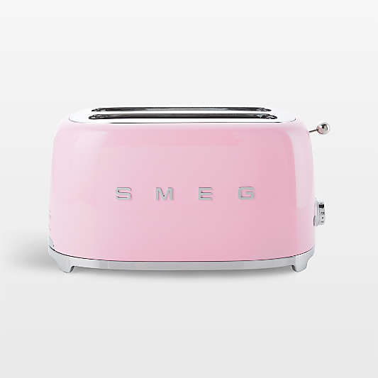 SMEG Pink 4-Slice Long Slot Retro Toaster