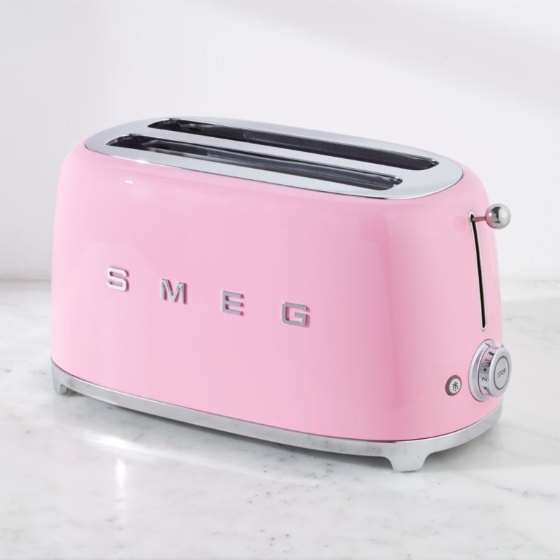 Smeg 50's Retro Style Pink 4 Slice Toaster - TSF02PKUS