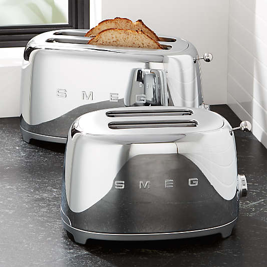 SMEG Silver 4-Slice Retro Toaster