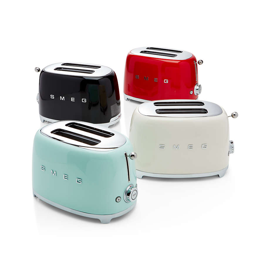 Bediening mogelijk Geef energie Classificeren Smeg Cream 2-Slice Retro Toaster + Reviews | Crate & Barrel