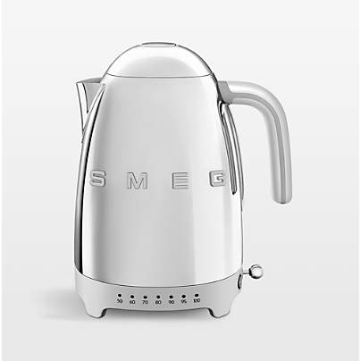SMEG Silver Variable Temperature Electric Kettle