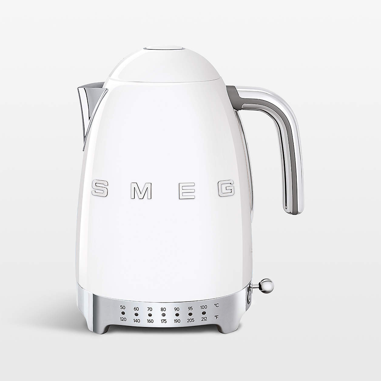 Smeg White Variable Temperature Electric Kettle Crate & Barrel