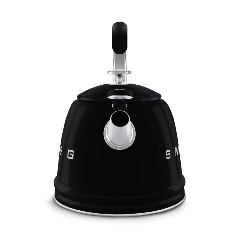 SMEG Black Whistling Stovetop Kettle + Reviews | Crate & Barrel