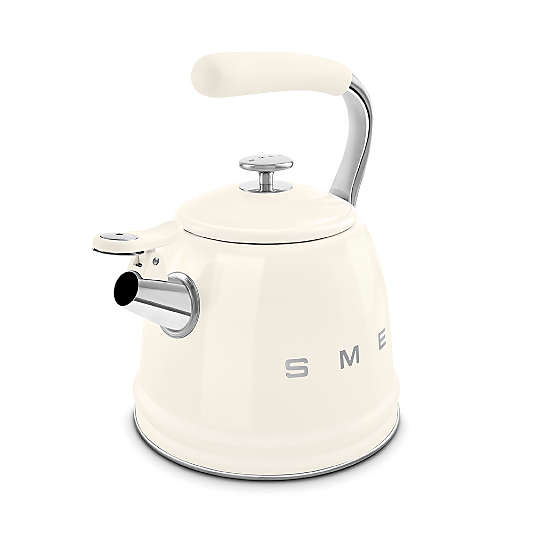 SMEG Cream Retro Whistling Stovetop Kettle
