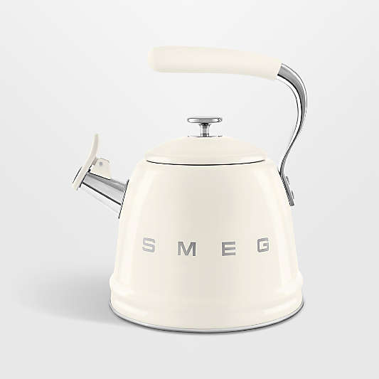 SMEG Cream Retro Whistling Stovetop Kettle