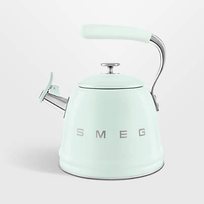 SMEG Pastel Green Retro Whistling Stovetop Kettle