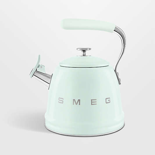SMEG Pastel Green Retro Whistling Stovetop Kettle