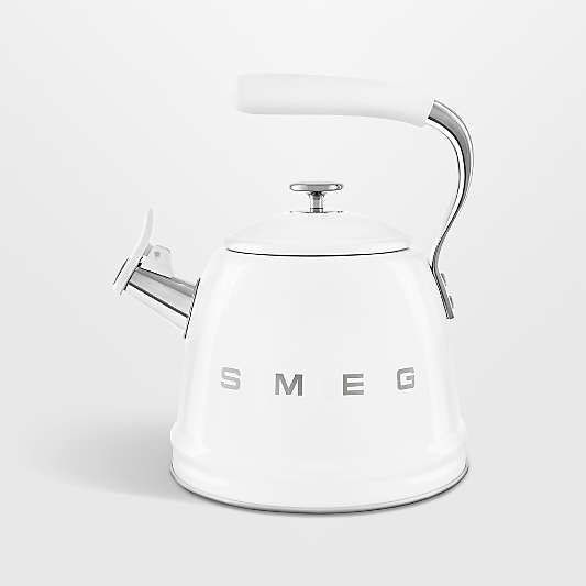 SMEG White Retro Whistling Stovetop Kettle