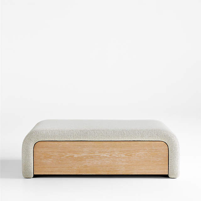 Smith Upholstered Storage Ottoman Crate Barrel