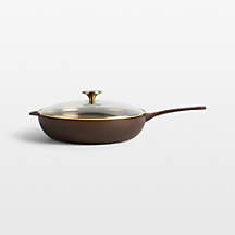 Smithey 11" Cast Iron Deep Skillet with Lid