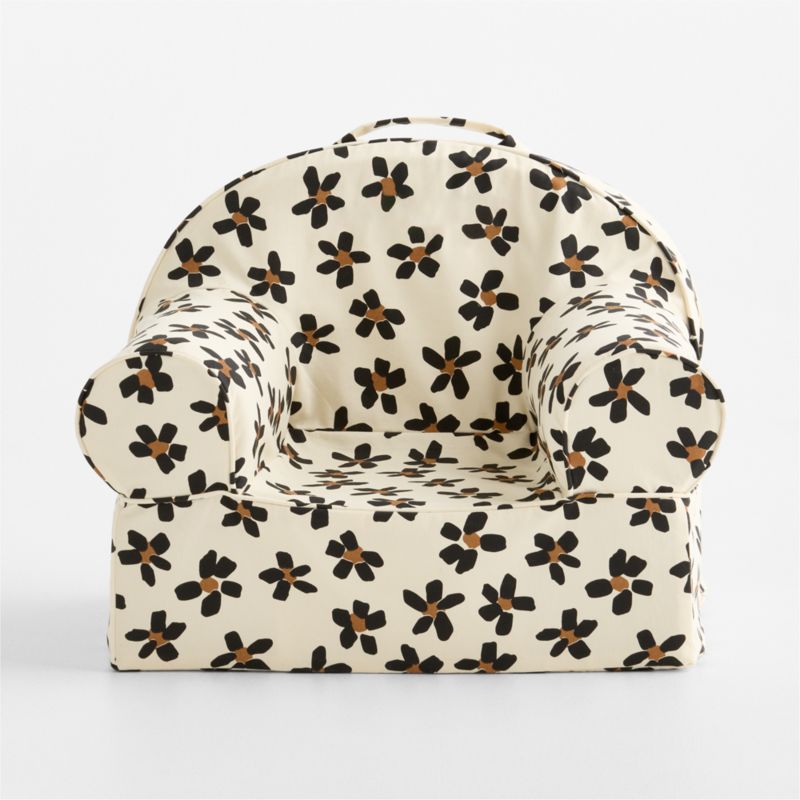 Small Cheetah Floral Organic Cotton Kids Lounge Nod Chair Cover - image 1 of 5