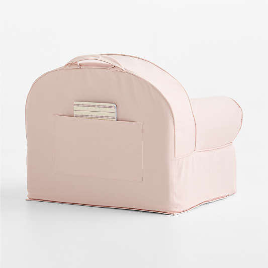 Small Soft Pink Organic Cotton Kids Lounge Nod Chair