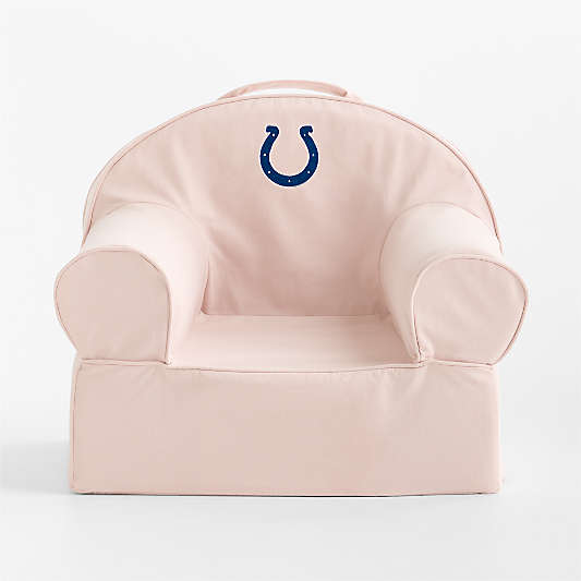 NFL Indianapolis Colts Small Soft Pink Organic Cotton Kids Lounge Nod Chair