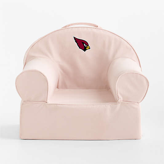 NFL Arizona Cardinals Small Soft Pink Organic Cotton Kids Lounge Nod Chair