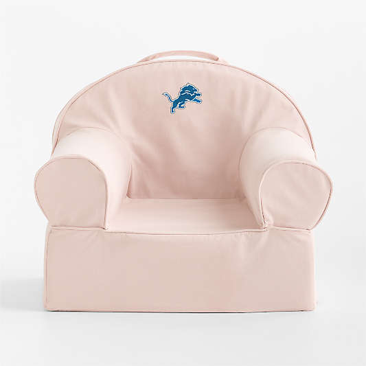 NFL Detroit Lions Small Soft Pink Organic Cotton Kids Lounge Nod Chair